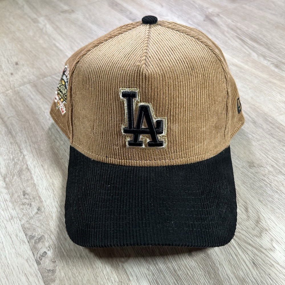 New Era Los Angeles Dodgers Snapback Hat NWT MLB 100 Years Brown Black Corduroy